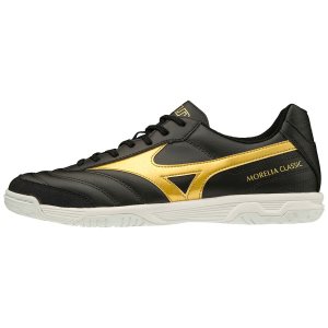 Mizuno Morelia Sala Classic Indoor Mens Football Boots Canada - Black/Gold